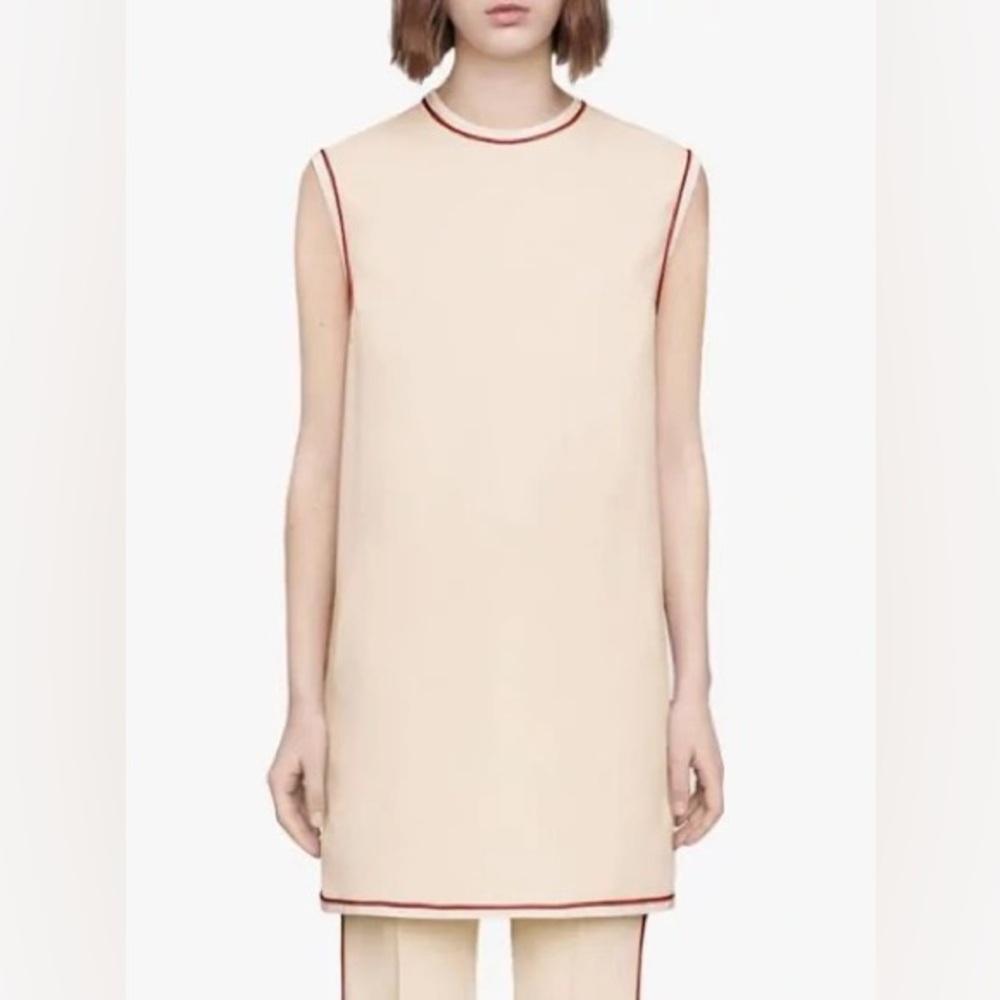 Gucci piped stretch cady tunic top